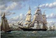 unknow artist Seascape, boats, ships and warships. 118 oil painting reproduction